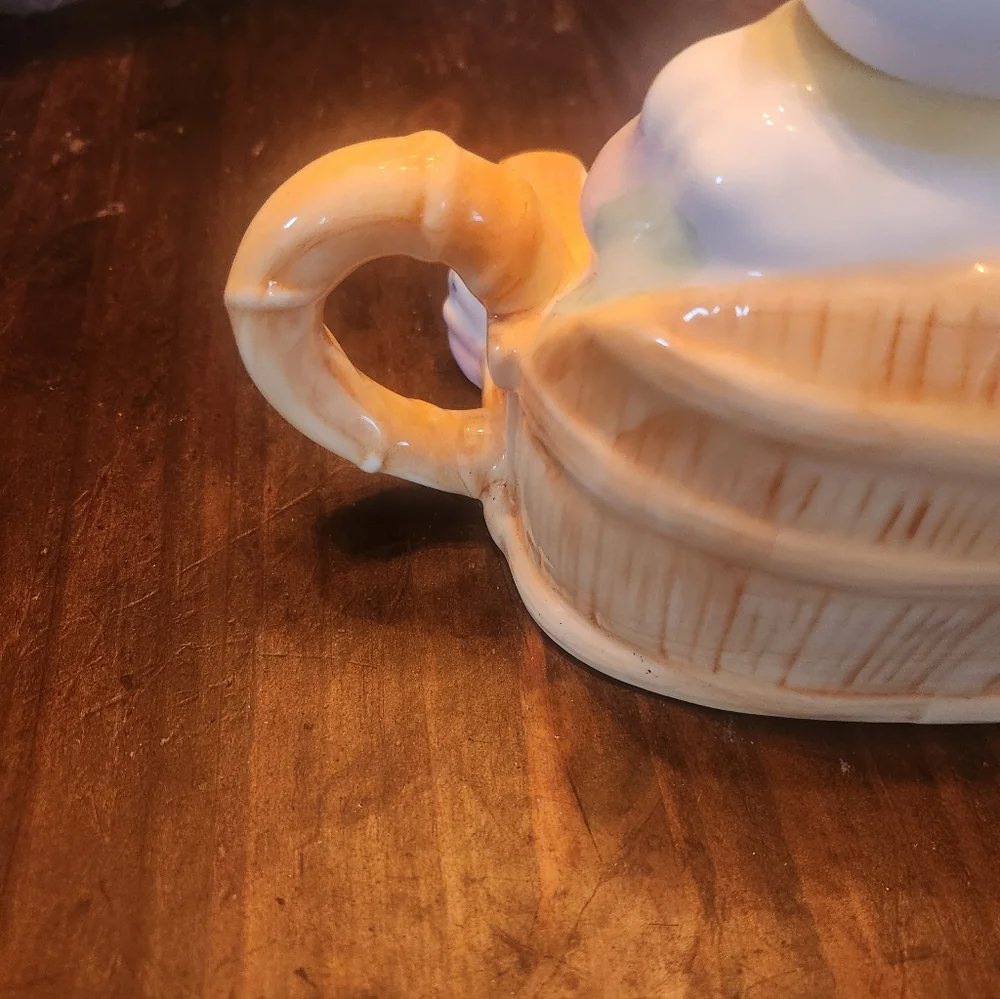 Vintage Applause Inc Charming Cat Couple Ceramic Teapot